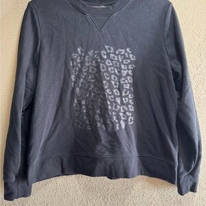 Banana Republic Charcoal Sweatshirt with Animal Print
